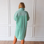 Caryn Lawn Frances Dress Green Stripe