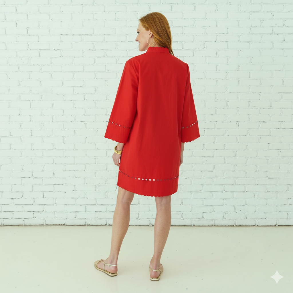Caryn Lawn Lauren Dress Red