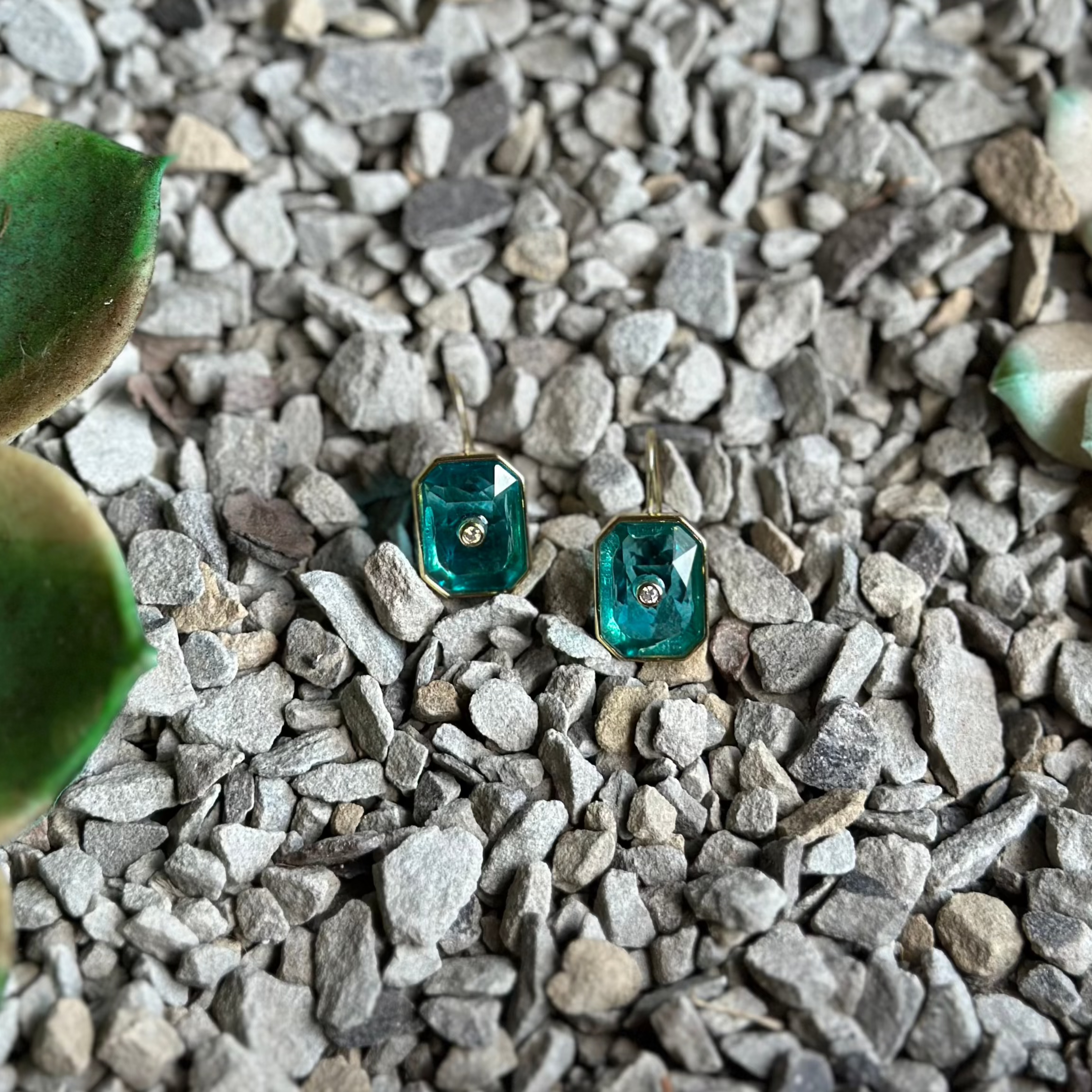 Caryn Lawn Grace Earring Aqua