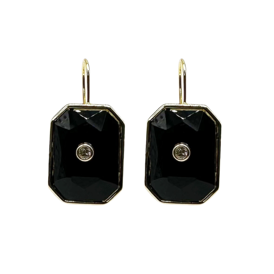 Caryn Lawn Grace Earring Black