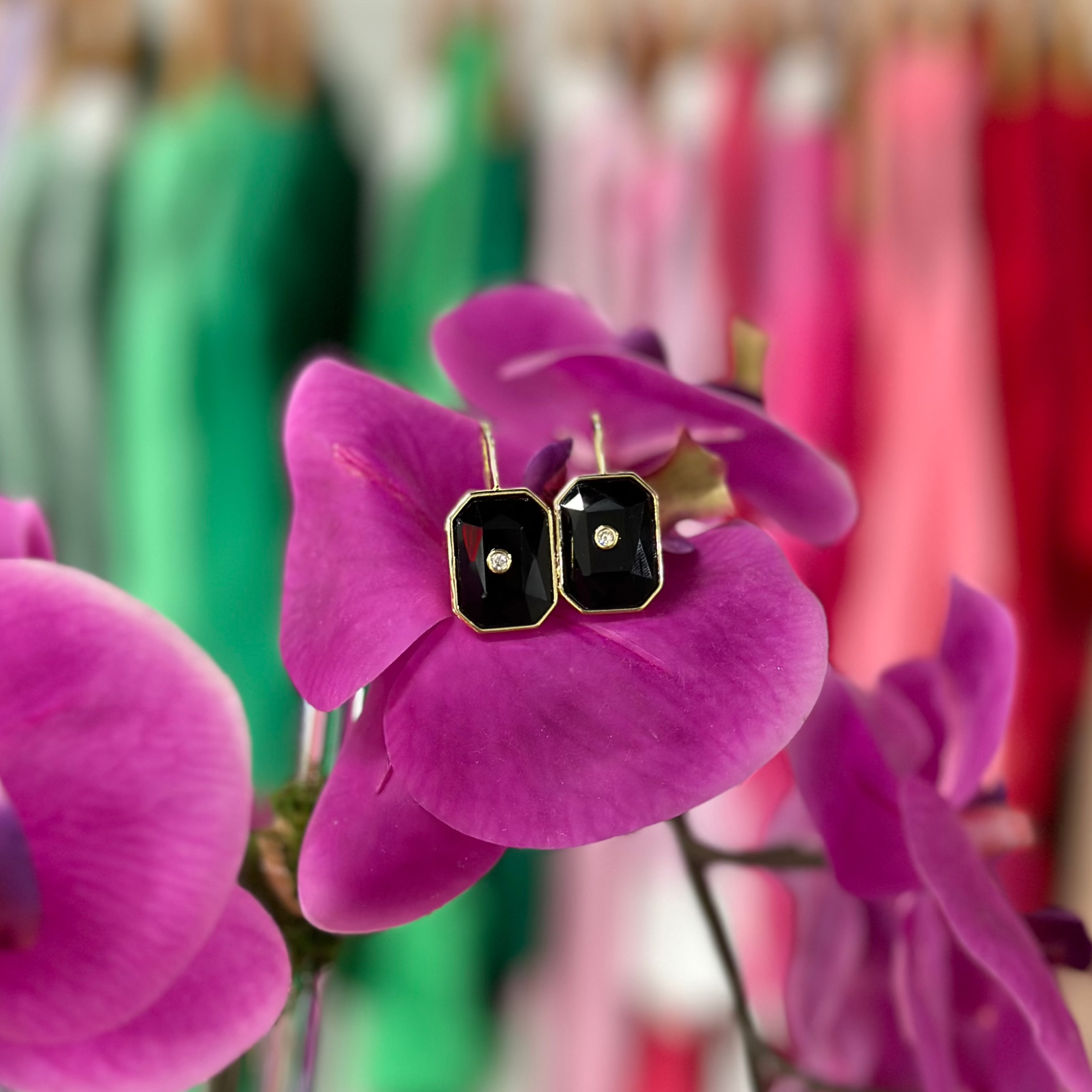 Caryn Lawn Grace Earring Black