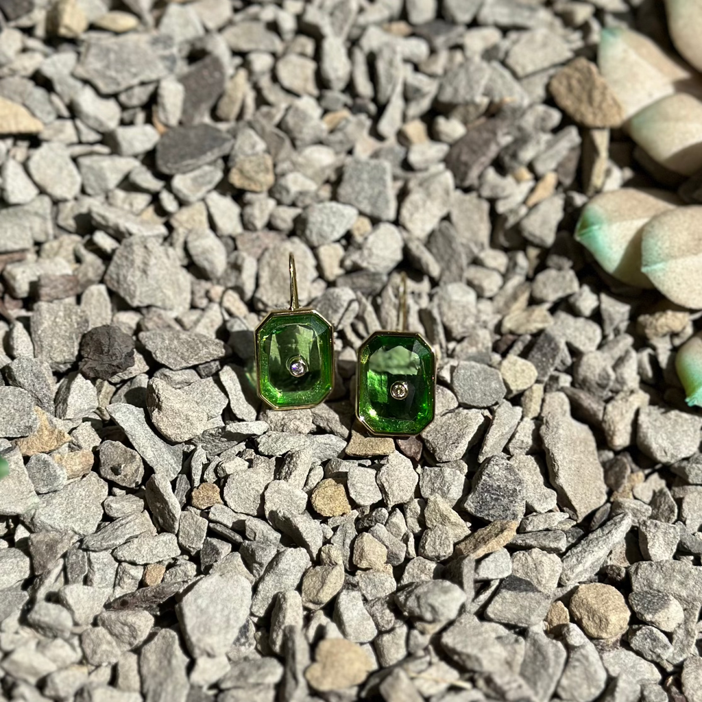Caryn Lawn Grace Earring Green