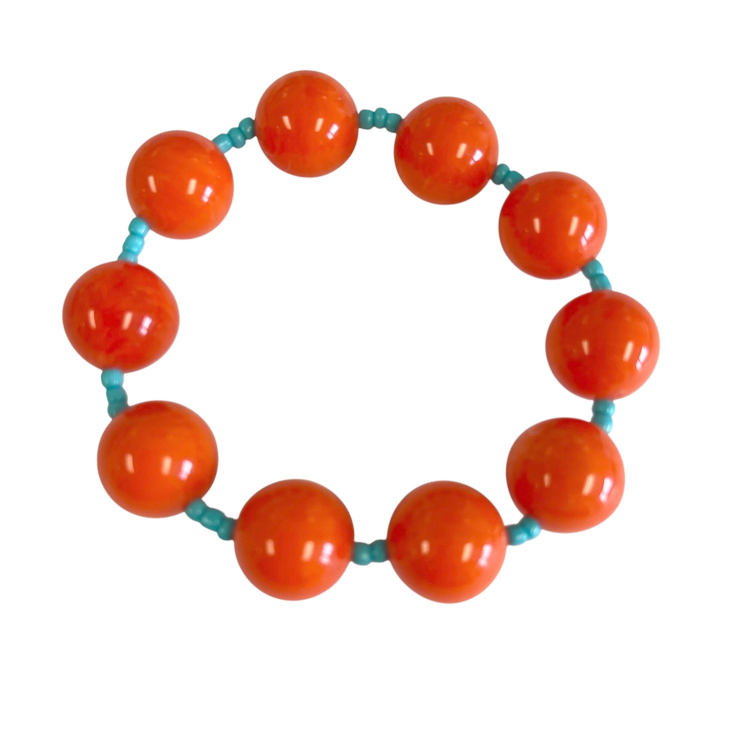 Sicily Bracelet Orange/Turquoise