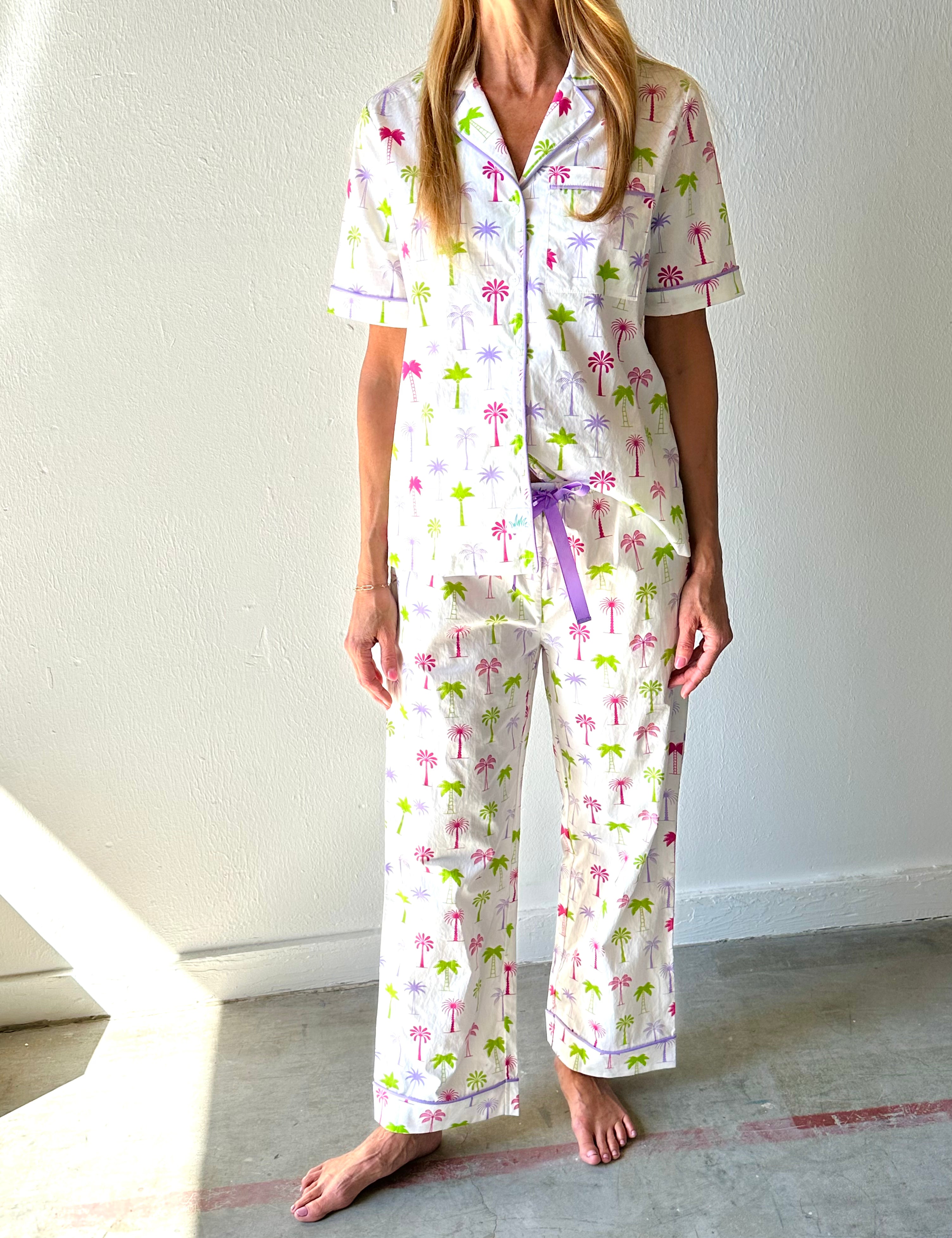 Caryn Lawn Palm Tree Pj Set