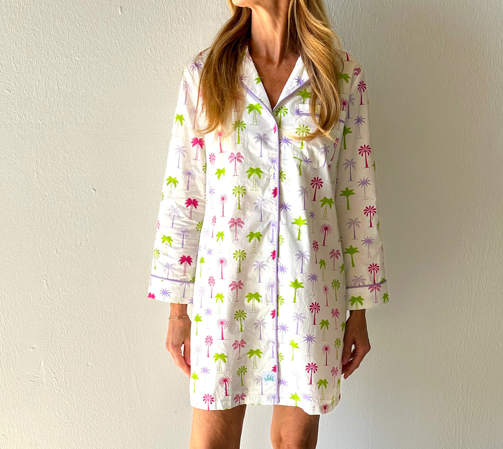 Caryn Lawn Palm Trees Sleep Shirt