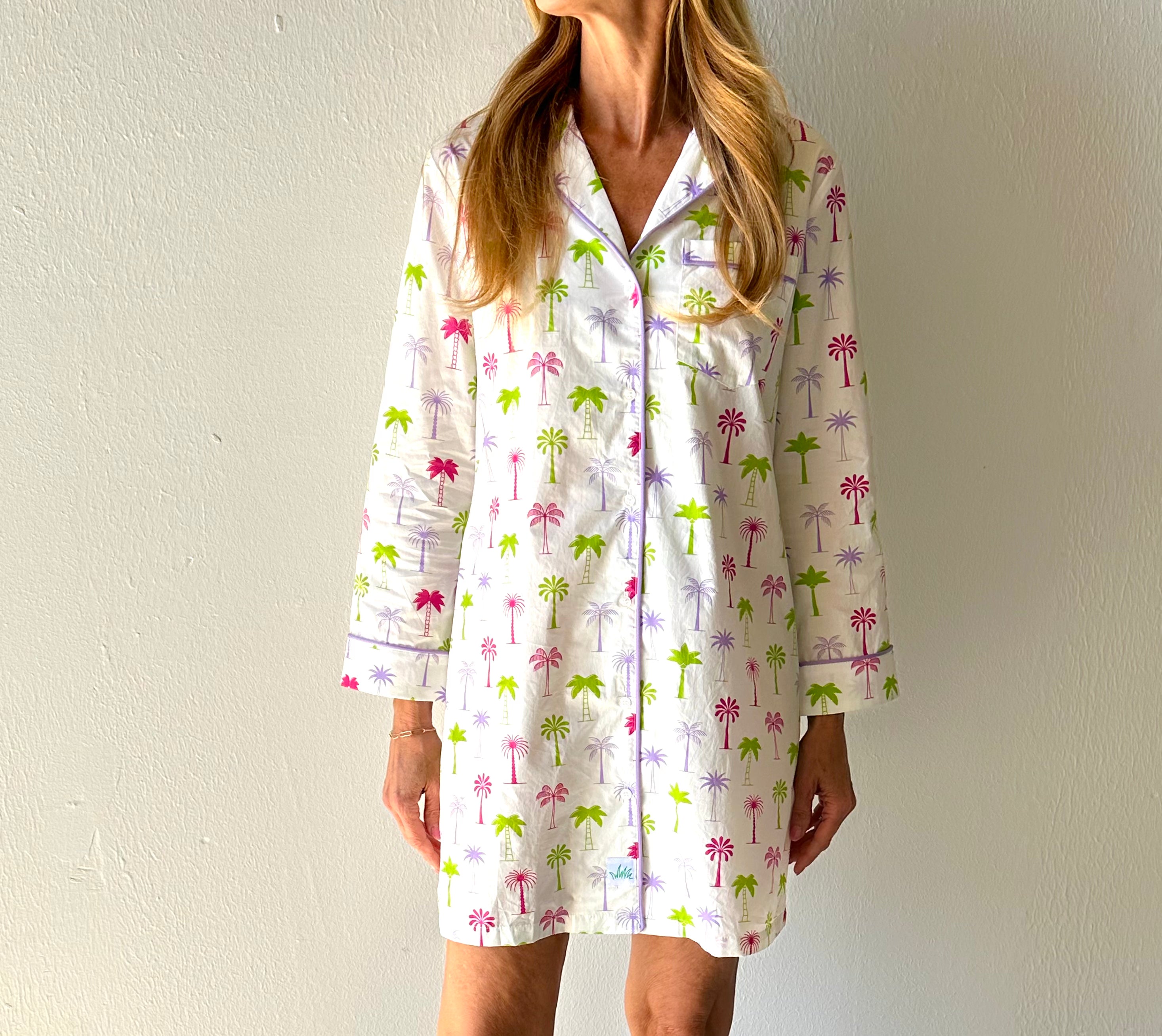 Caryn Lawn Palm Trees Sleep Shirt