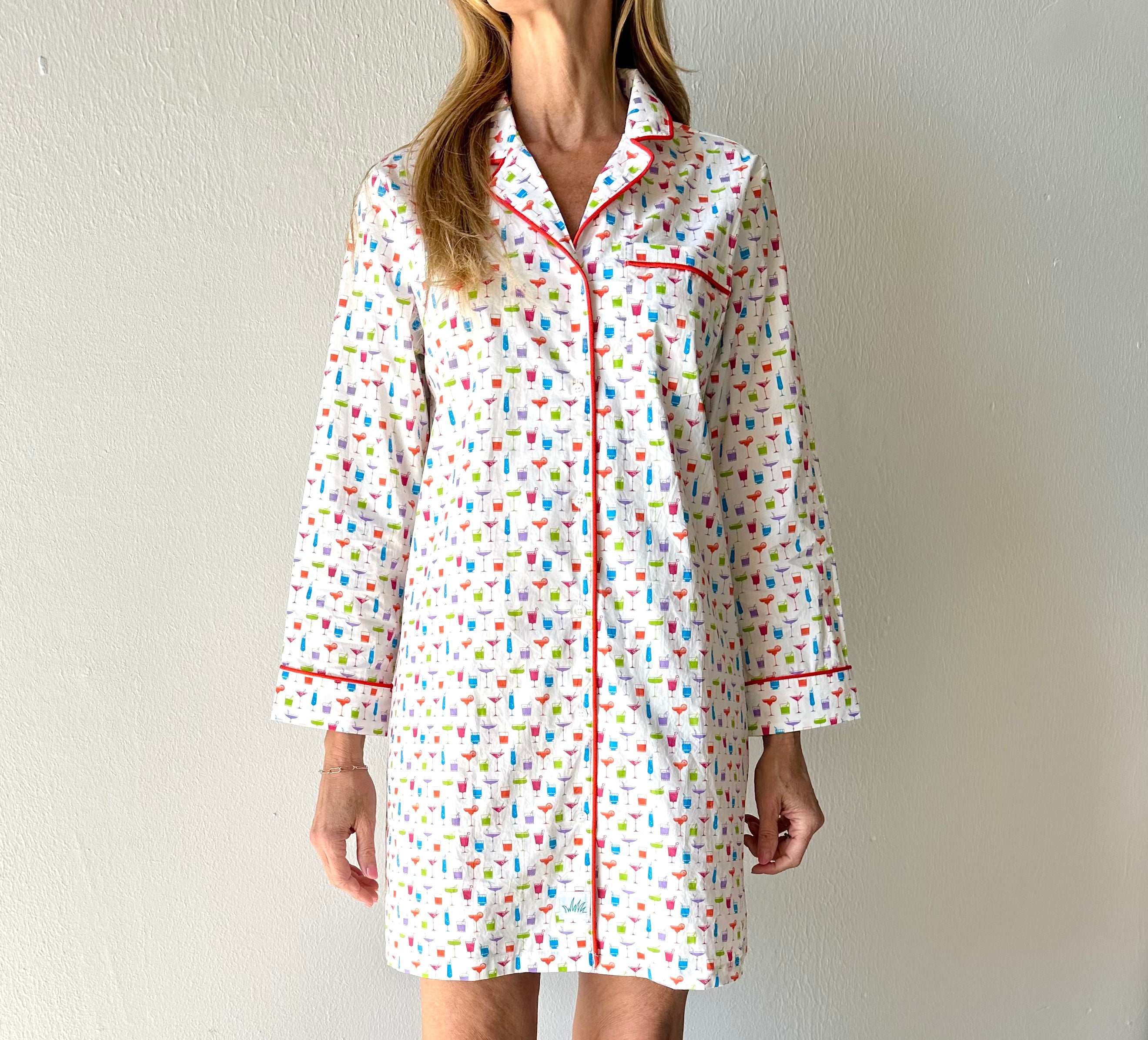 Caryn Lawn Sleep Shirt Cocktails