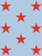 Caryn Lawn Blue/red star Pj Set