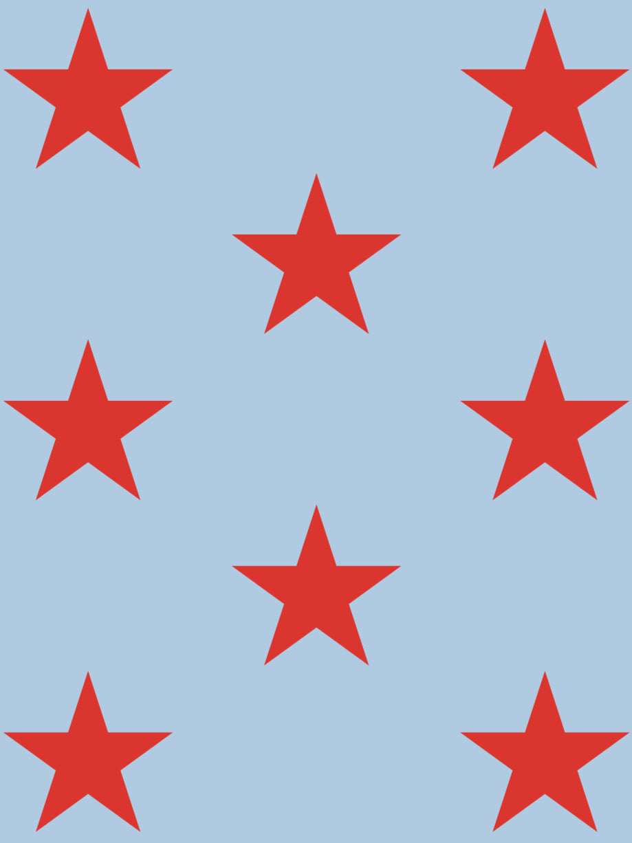 Caryn Lawn Blue/red star Pj Set