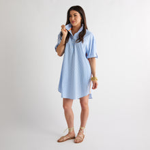 Load image into Gallery viewer, Caryn Lawn Jackie Dress Blue Stripe