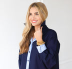 Caryn Lawn Katherine Top Navy and Powder