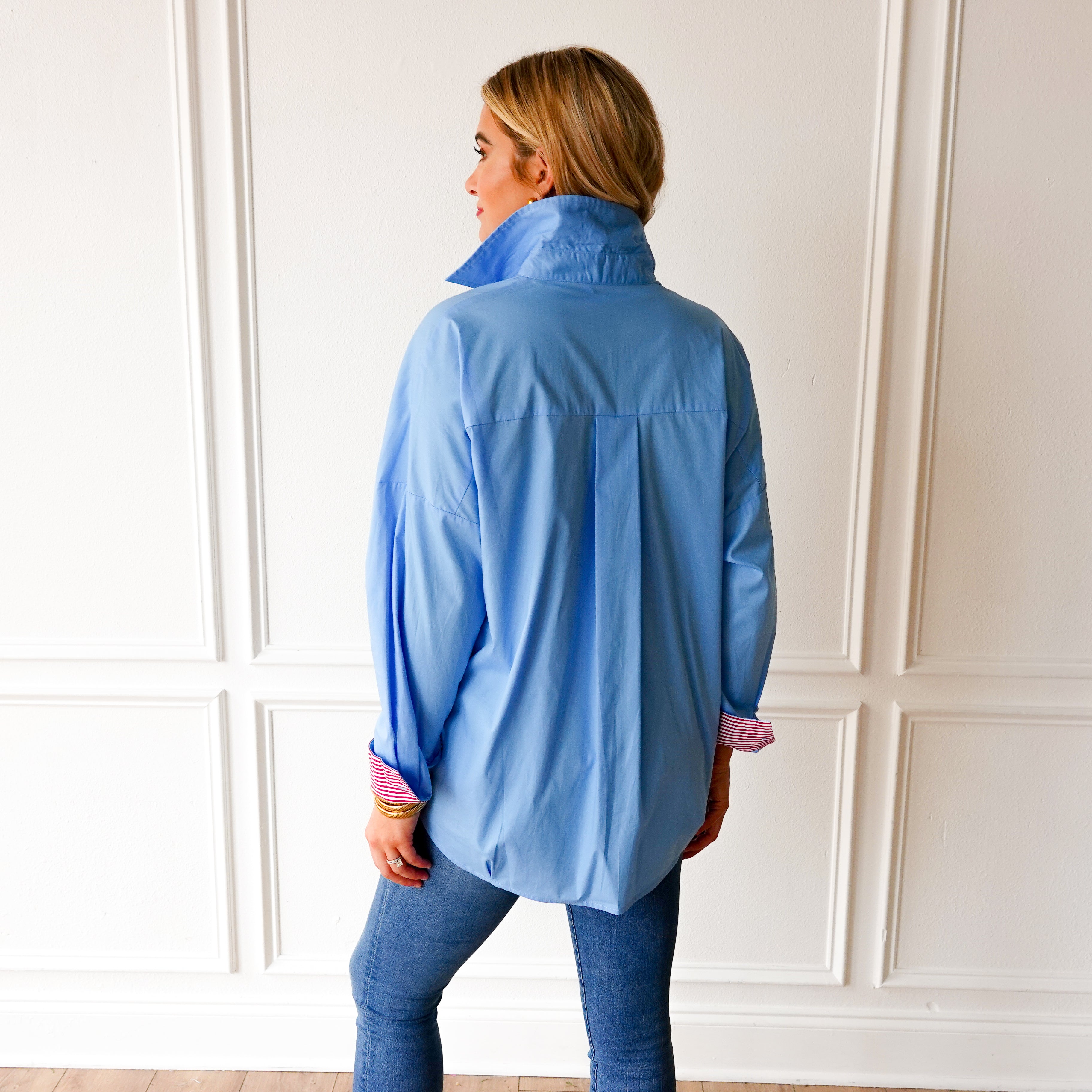 Caryn Lawn Katherine Top Powder and Red