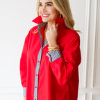 Caryn Lawn Katherine Top Red and Black