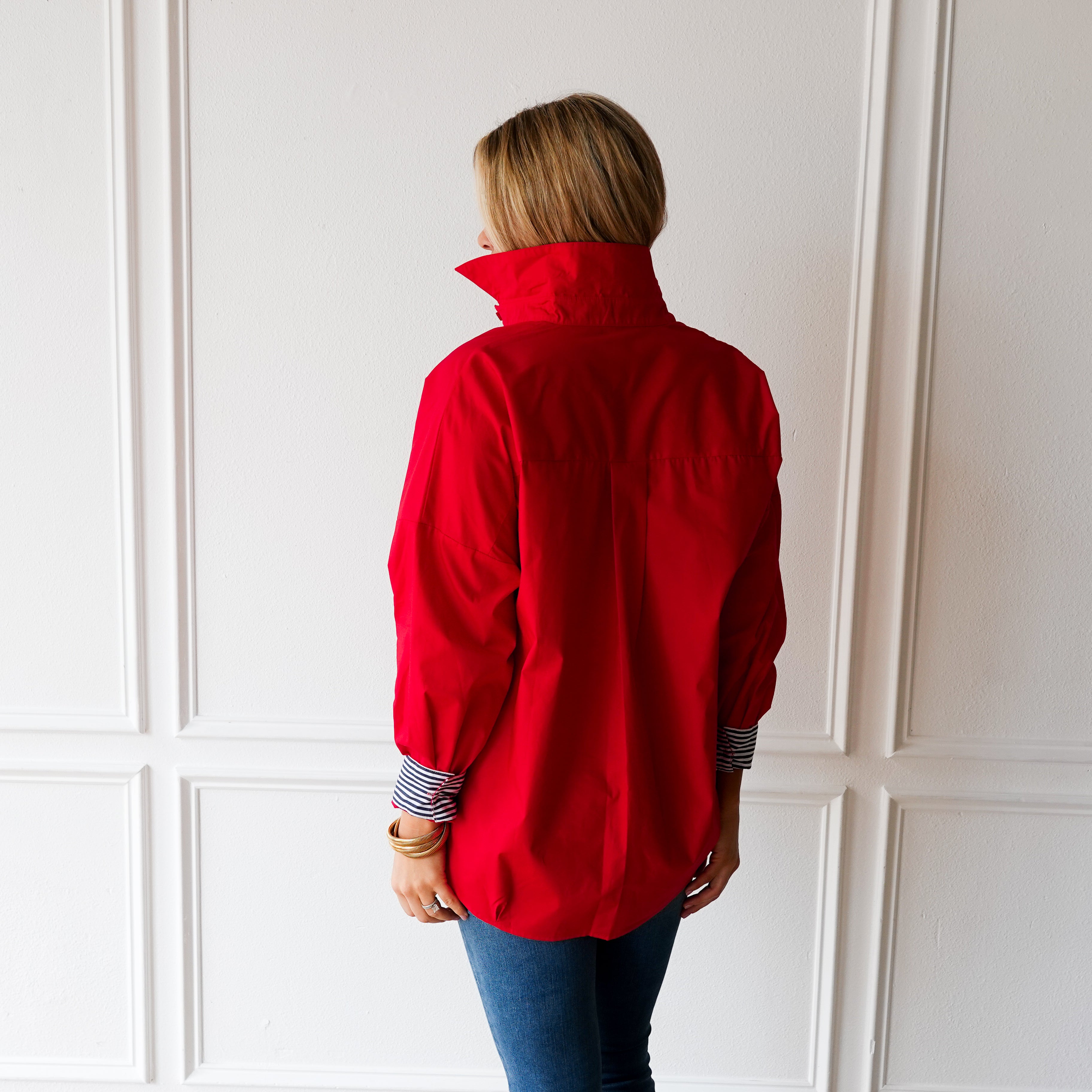 Caryn Lawn Katherine Top Red and Black