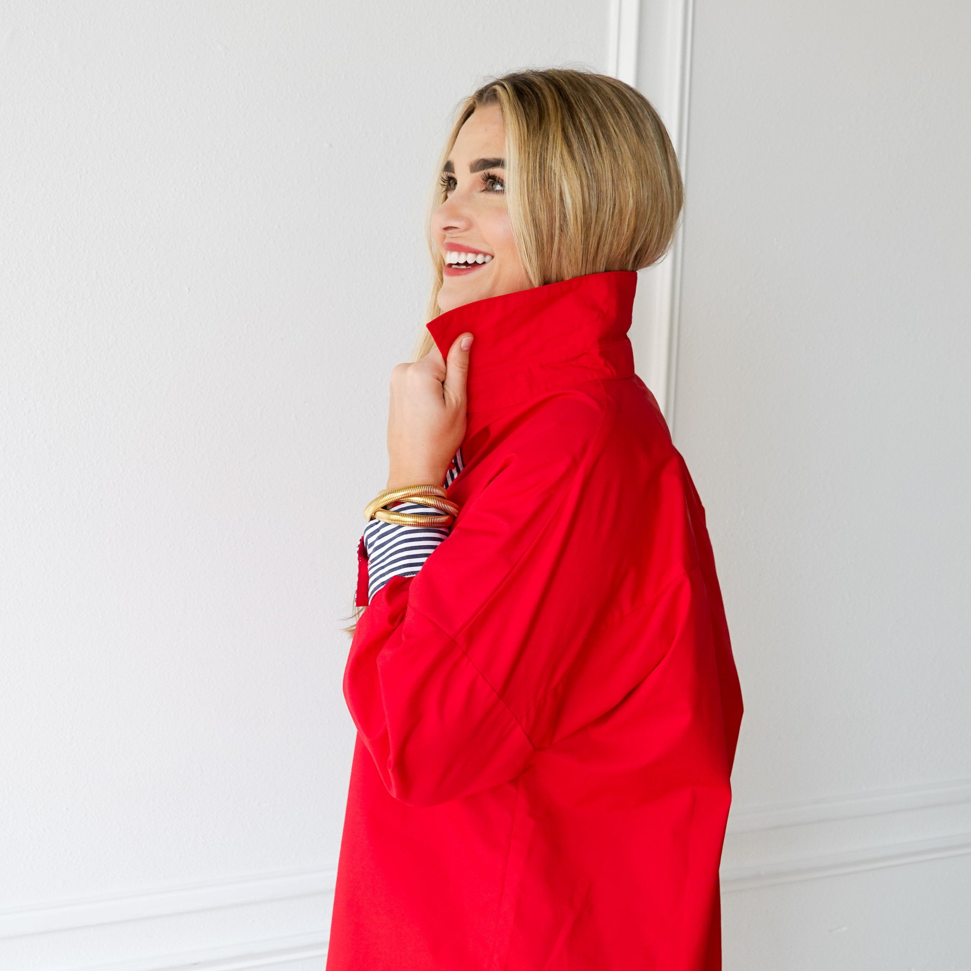 Caryn Lawn Katherine Top Red and Black