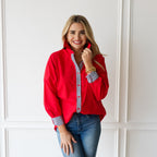 Caryn Lawn Katherine Top Red and Black