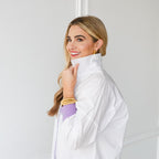 Caryn Lawn Katherine Top White and Purple