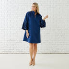 Caryn Lawn KERI SPARKLE DRESS NAVY