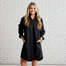 Load image into Gallery viewer, Caryn Lawn Kimberly Dress with Velvet Black