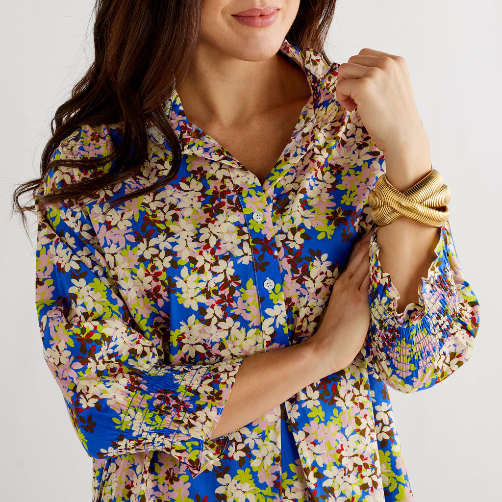 Caryn Lawn Kimberly Dress Blue Floral