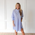 Caryn Lawn Kimberly Dress Blue Stripe