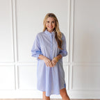 Caryn Lawn Kimberly Dress Blue Stripe