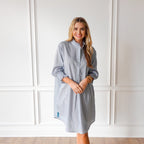 Caryn Lawn Kimberly Dress Forest Stripe