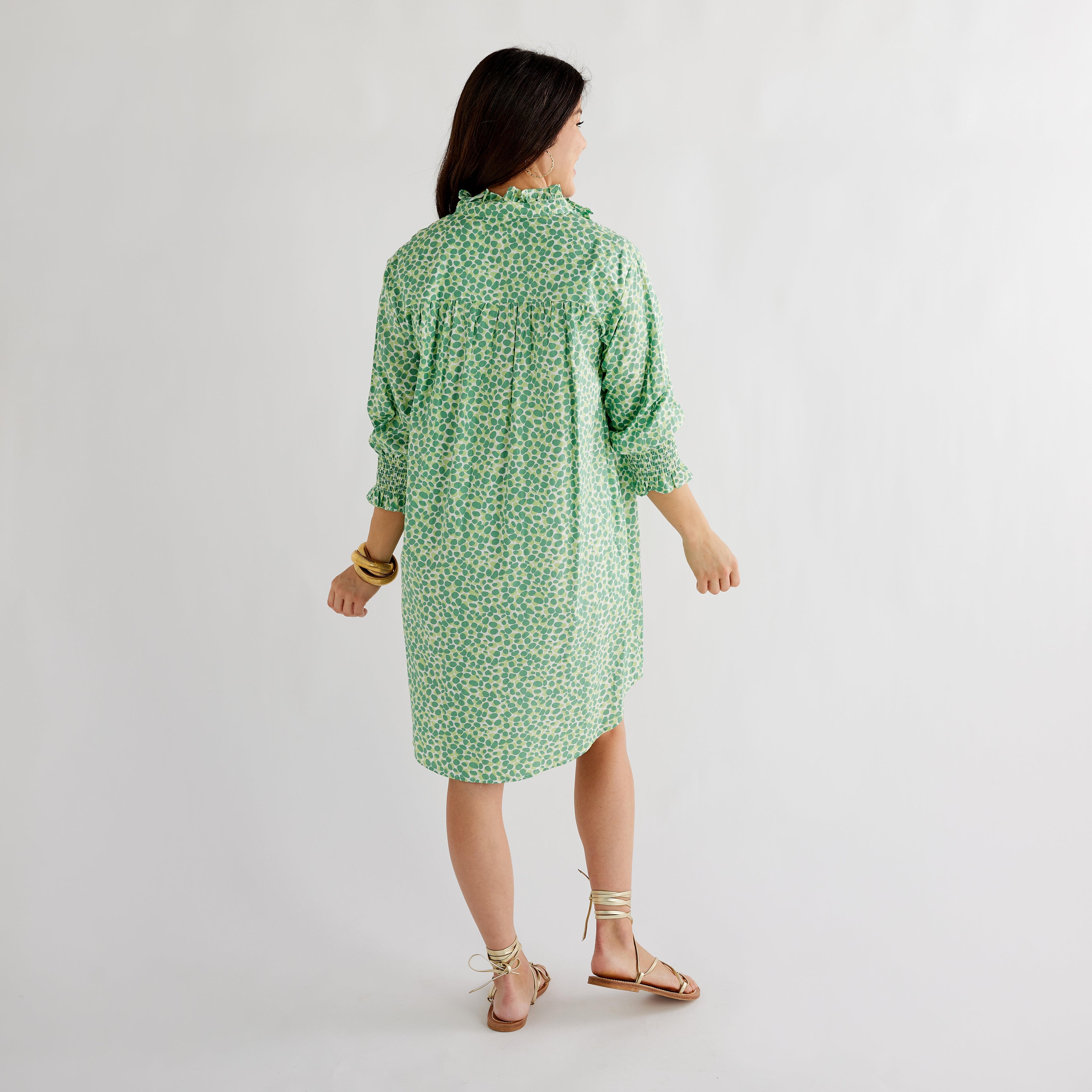 Caryn Lawn Kimberly Dress Green Poppy