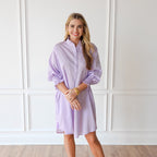 Caryn Lawn Kimberly Dress Lavender Stripe