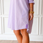 Caryn Lawn Kimberly Dress Lavender Stripe