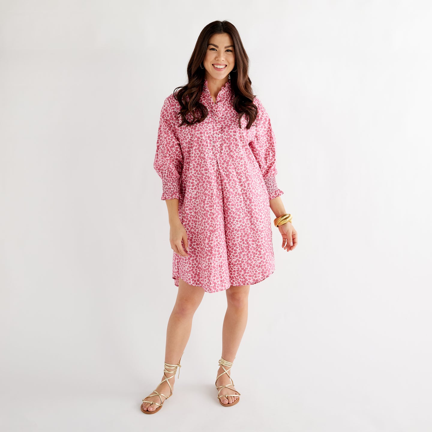 Caryn Lawn Kimberly Dress Pink Poppy