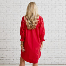 Load image into Gallery viewer, Caryn Lawn Kimberly Dress with Velvet Red