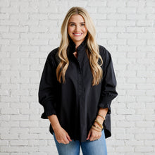 Load image into Gallery viewer, Caryn Lawn Kimberly Top with Velvet Black