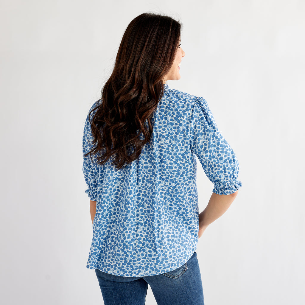 Caryn Lawn Kimberly Top Blue Poppy