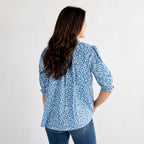 Caryn Lawn Kimberly Top Blue Poppy