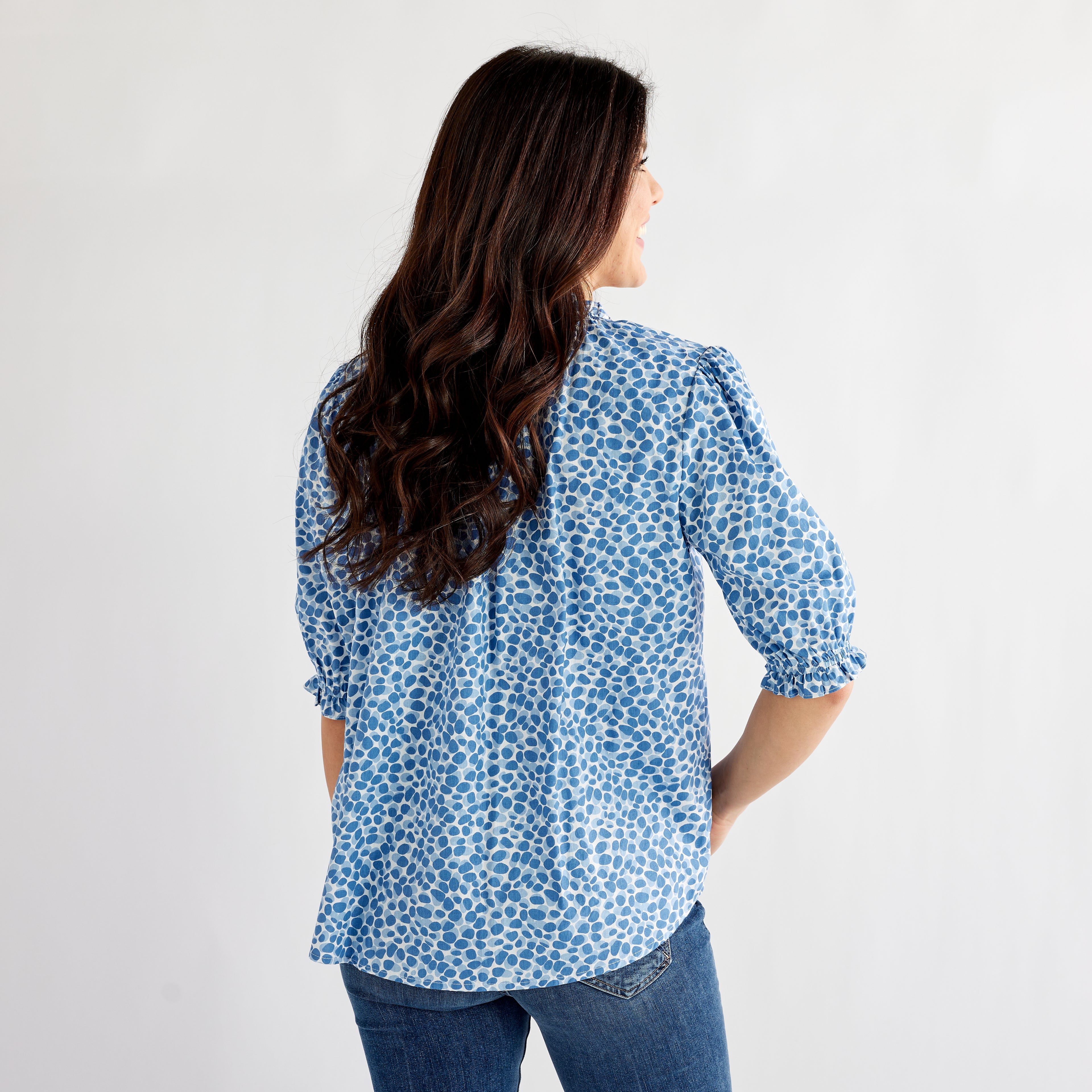 Caryn Lawn Kimberly Top Blue Poppy