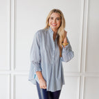 Caryn Lawn Kimberly Top Forest Stripe