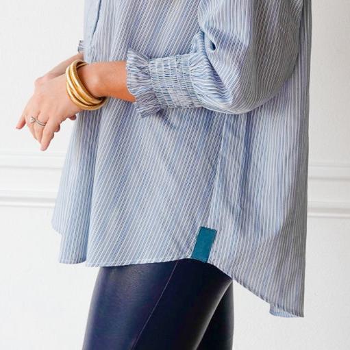 Caryn Lawn Kimberly Top Forest Stripe
