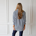 Caryn Lawn Kimberly Top Forest Stripe
