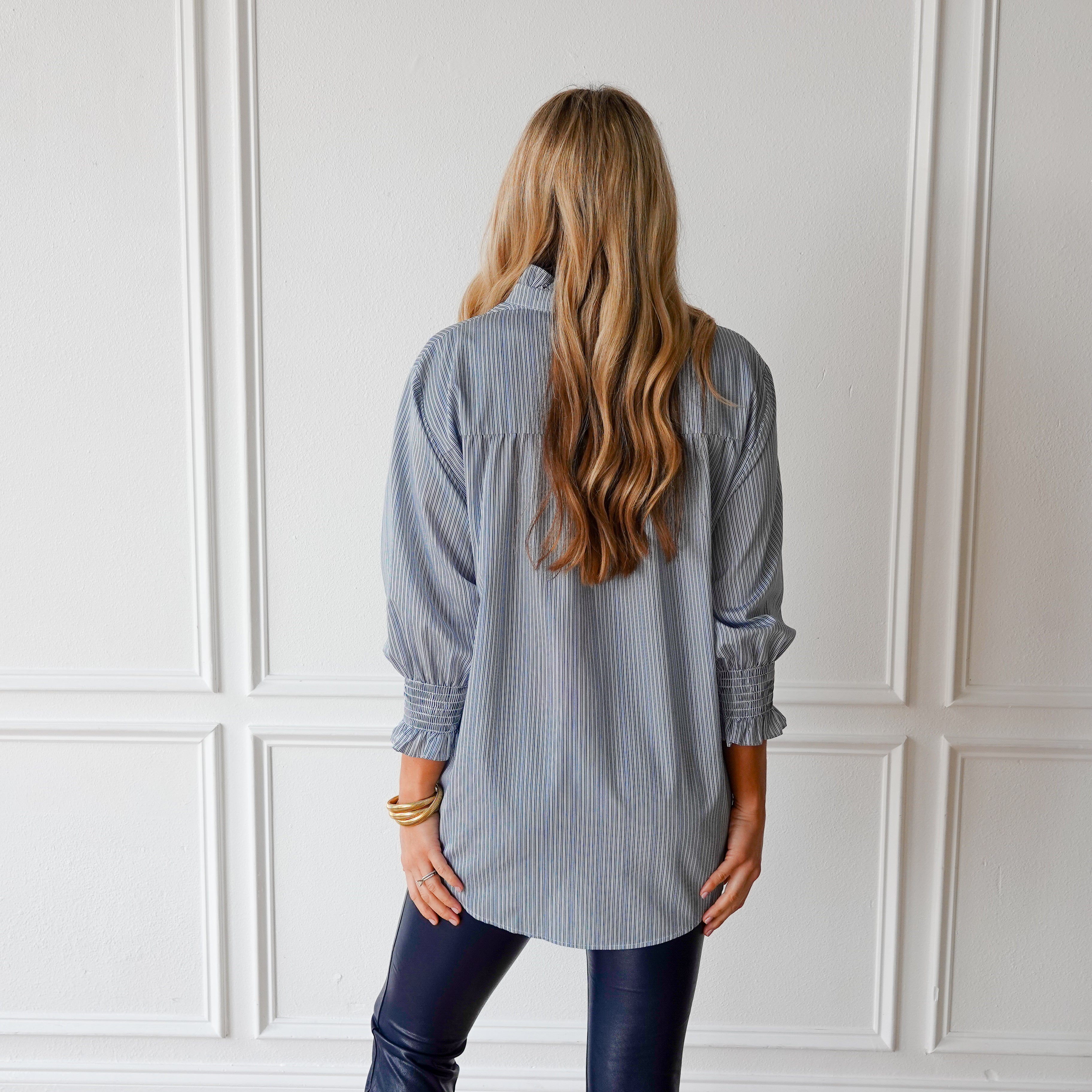 Caryn Lawn Kimberly Top Forest Stripe