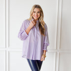 Caryn Lawn Kimberly Top Lavender Stripe