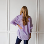 Caryn Lawn Kimberly Top Lavender Stripe