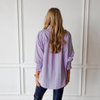 Caryn Lawn Kimberly Top Lavender Stripe