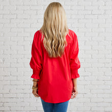 Load image into Gallery viewer, Caryn Lawn Kimberly Top with Velvet Red