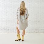 Caryn Lawn KIMBERLY POLKADOT DRESS CEMENT