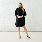 Caryn Lawn KIMBERLY SPARKLE DRESS BLACK