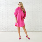 Caryn Lawn KIMBERLY SPARKLE DRESS PINK