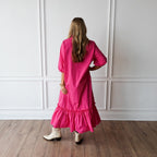 Caryn Lawn Kit Dress Hot Pink