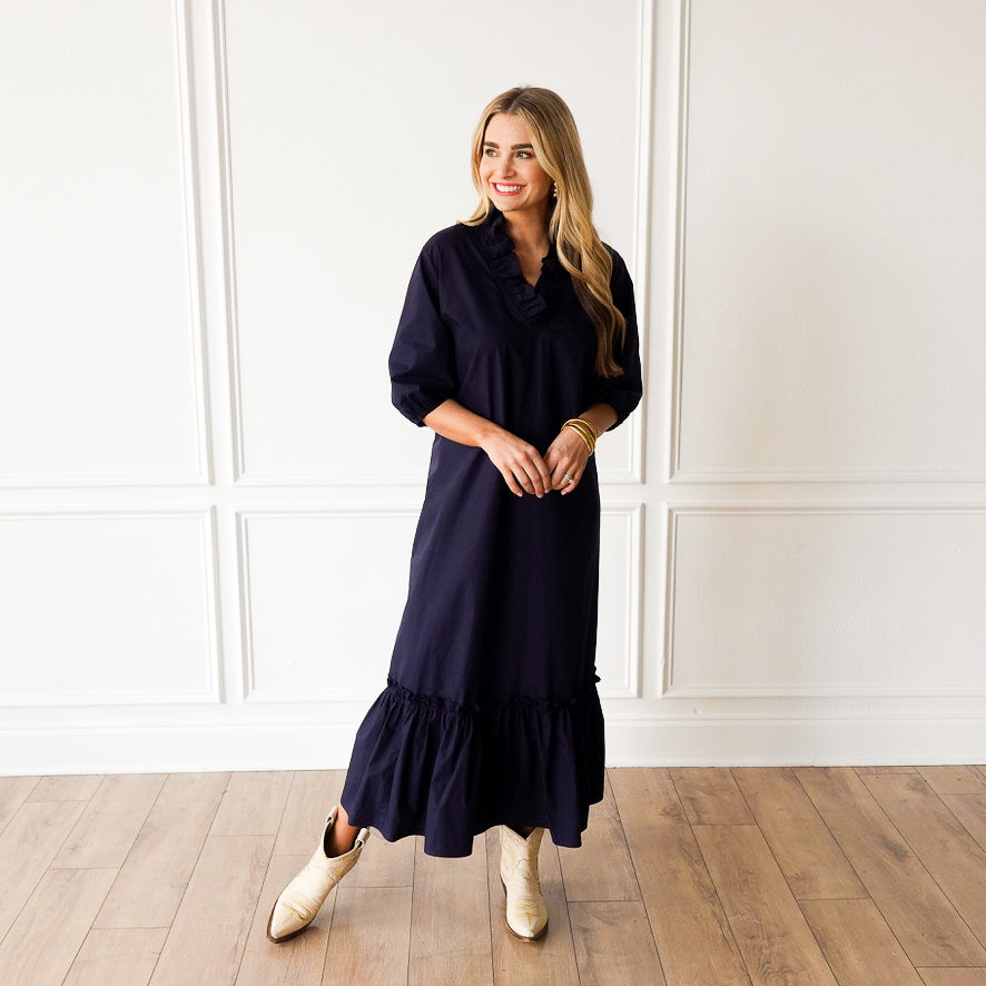 Caryn Lawn Kit Dress Navy