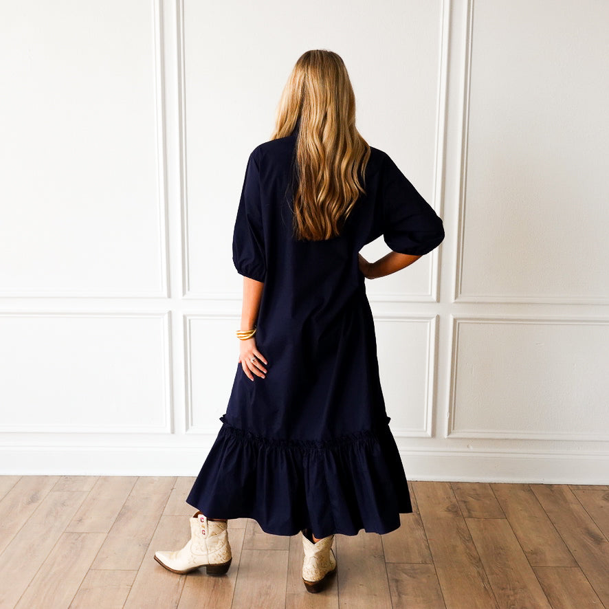 Caryn Lawn Kit Dress Navy